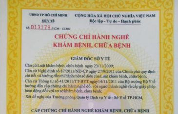 Thủ tục xin cấp chứng chỉ hành nghề y dược tư nhân 12 chung chi hanh nghe kham chua benh 1 e1565588979900