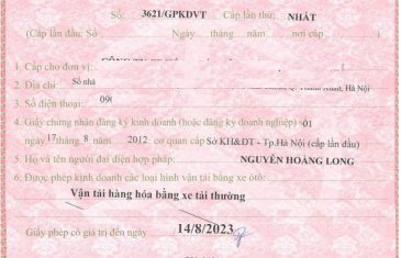 Thủ tục xin cấp giấy phép kinh doanh vận tải bằng ô tô 17 muc phat loi xe khong co giay phep kinh doanh van tai 2